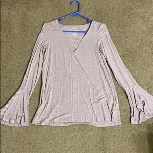 Soft and sexy purple and white striped tee